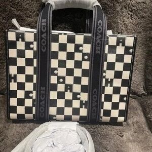 Coach Black and White Checkered Handbag